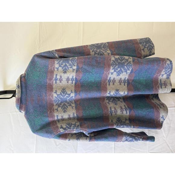 Lavon XL Women's 90s Fleece Jacket with Snowflake Pattern - Picture 6 of 6